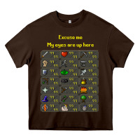 Chocolate Brown runescape game Heavy Core Tee - linhVisuals