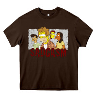 Chocolate Brown sadgasm Heavy Core Tee - linhVisuals