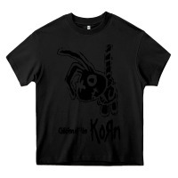 Black k o r n classic Heavy Core Tee - linhVisuals
