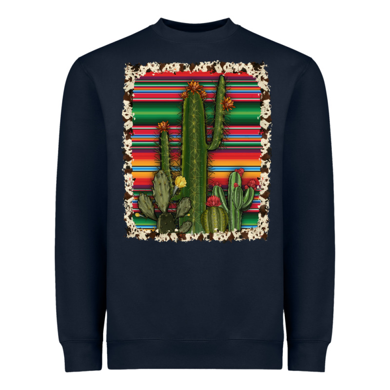 Serape Cowhide Cacti Heavyweight Sweatshirt by RanaPortraitStore | Teevron