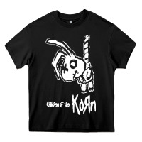 Black k o r n classic Heavy Core Tee - linhVisuals