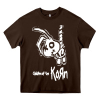 Chocolate Brown k o r n classic Heavy Core Tee - linhVisuals