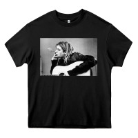 Black kurt smoking Heavy Core Tee - linhVisuals