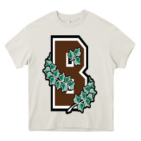 Cream brown university Heavy Core Tee - linhVisuals
