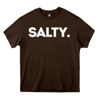 Chocolate Brown salty Heavy Core Tee - linhVisuals