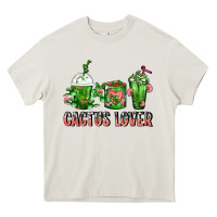 Cream Cactus Lover Cactus Coffee Cups Heavy Core Tee - FaDigitalArtStudio