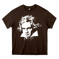 Chocolate Brown beethoven Heavy Core Tee - linhVisuals
