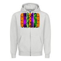 Dove Grey halloween brushstroke Zipper Hoodie - Jasminsmagicworld