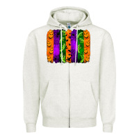Oatmeal Heather halloween brushstroke Zipper Hoodie - Jasminsmagicworld