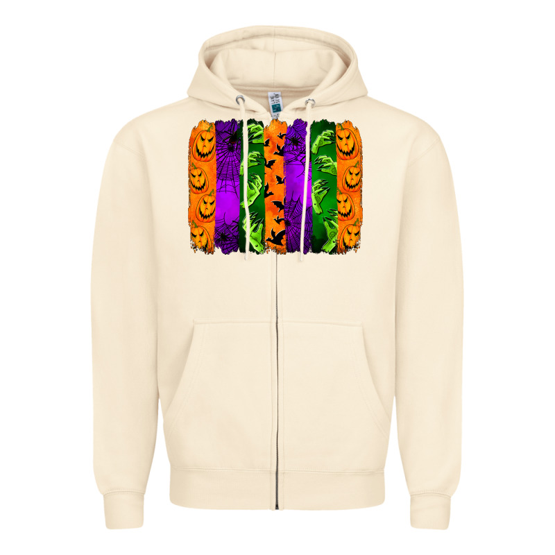 Halloween Brushstroke Zipper Hoodie by Jasminsmagicworld | Teevron