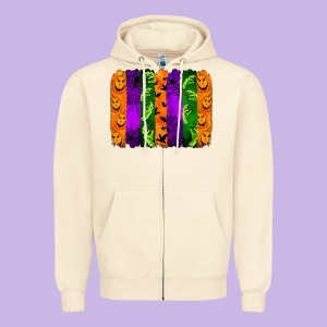 Halloween Brushstroke Zipper Hoodie Designed By Jasminsmagicworld