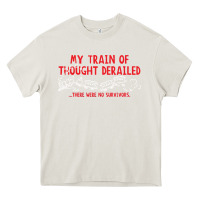 Cream my train of thought derailed Heavy Core Tee - linhVisuals