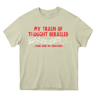 Mossy my train of thought derailed Heavy Core Tee - linhVisuals