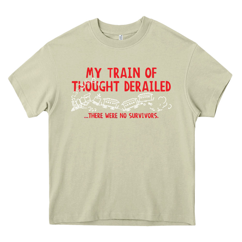 My Train Of Thought Derailed Heavy Core Tee by linhVisuals | Teevron