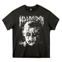 Asphalt black metal pinhead Heavy Core Tee - linhVisuals