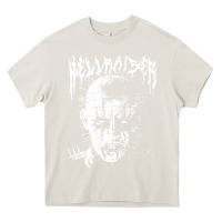 Cream black metal pinhead Heavy Core Tee - linhVisuals