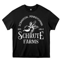 Black schrute farms Heavy Core Tee - linhVisuals