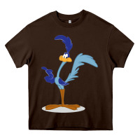 Chocolate Brown Road Runner Beep Heavy Core Tee - linhVisuals