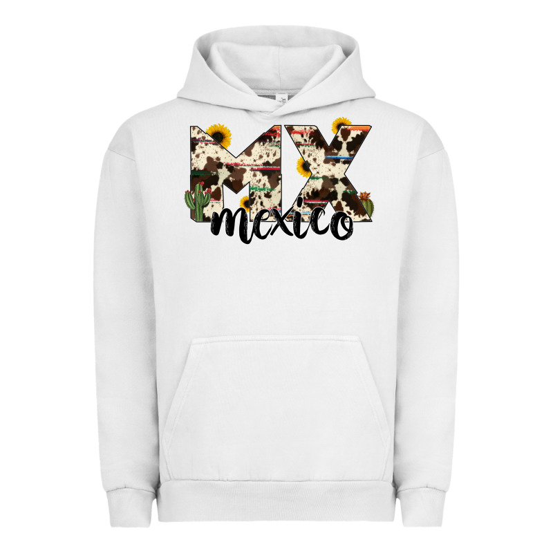 Mexico State Cowhide Serape Cactus Urban Hoodie by RanaPortraitStore | Teevron