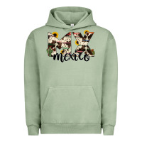 Pigment Oil Green mexico state cowhide serape cactus Urban Hoodie - RanaPortraitStore