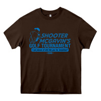 Chocolate Brown shooter mcgavin's golf tournament Heavy Core Tee - linhVisuals
