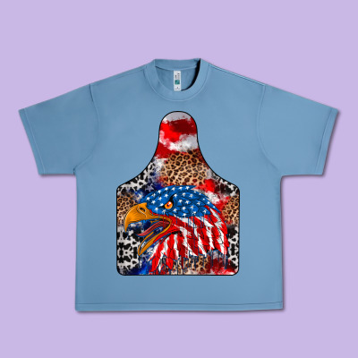 America Urban Heavy Tee Designed By Cowhidedigitalart