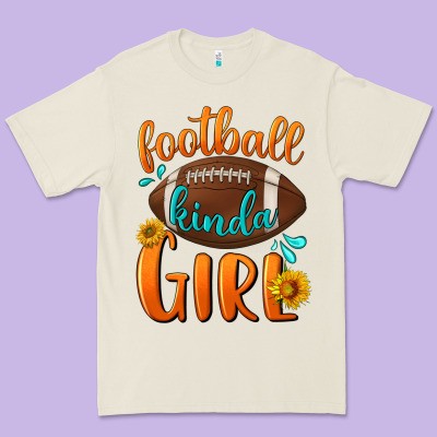 Football Kinda Girl Premium Tee Designed By Bundleandbundleshop