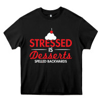 Black stressed is desserts spelled backwards Heavy Core Tee - linhVisuals
