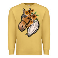 Antique Gold floral horse Premium Sweatshirt - Jasminsmagicworld