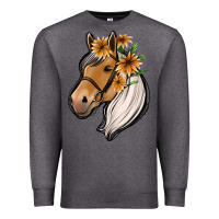 Charcoal Heather floral horse Premium Sweatshirt - Jasminsmagicworld