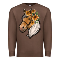 Chestnut floral horse Premium Sweatshirt - Jasminsmagicworld