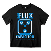 Black the flux capacitor Heavy Core Tee - linhVisuals