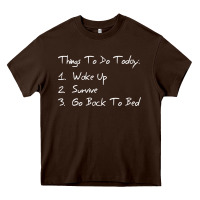 Chocolate Brown things to do today Heavy Core Tee - linhVisuals