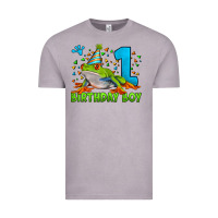 Vintage Zinc birthday boy frog age 1 Vintage Tee - LillyAllenDesigns