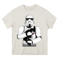 Cream stormtrooper cat Heavy Core Tee - linhVisuals