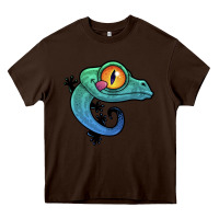 Chocolate Brown cute colorful cartoon gecko Heavy Core Tee - linhVisuals