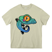 Cute Colorful Cartoon Gecko Heavy Core Tee | Teevron