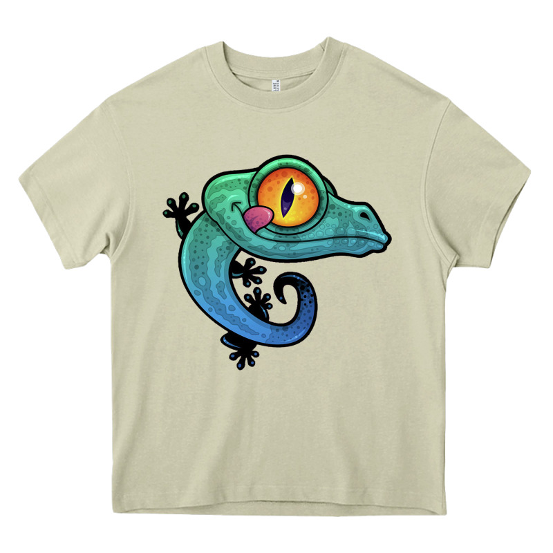 Cute Colorful Cartoon Gecko Heavy Core Tee by linhVisuals | Teevron