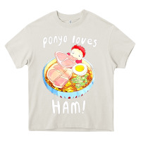 Cream studio ghibli ponyo loves ham Heavy Core Tee - linhVisuals