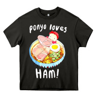 Asphalt studio ghibli ponyo loves ham Heavy Core Tee - linhVisuals