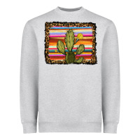 Heather Grey serape leopard cactus Heavyweight Sweatshirt - RanaPortraitStore