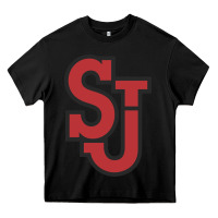 Black st. john's red storm Heavy Core Tee - linhVisuals
