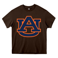 Chocolate Brown auburn tigers Heavy Core Tee - linhVisuals