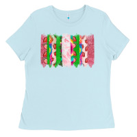 Baby Blue summer brushstrokes Ladies Tee - CowhideDigitalArt