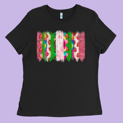Summer Brushstrokes Ladies Tee Designed By Cowhidedigitalart