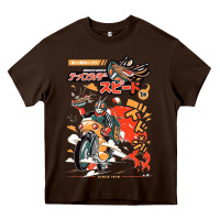 Chocolate Brown ramen rider food, noodles Heavy Core Tee - linhVisuals