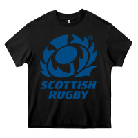 Black scottish rugby Heavy Core Tee - linhVisuals