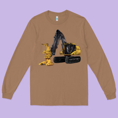 Feller Buncher Long Sleeve Tee Designed By Lillyallendesigns