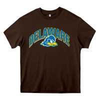 Chocolate Brown delaware sportss Heavy Core Tee - linhVisuals