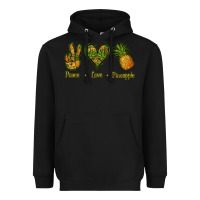 Black Peace Love Pineapple Heavyweight Hoodie - Jasminsmagicworld